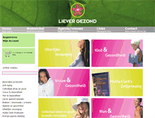 Tablet Screenshot of lievergezond.com